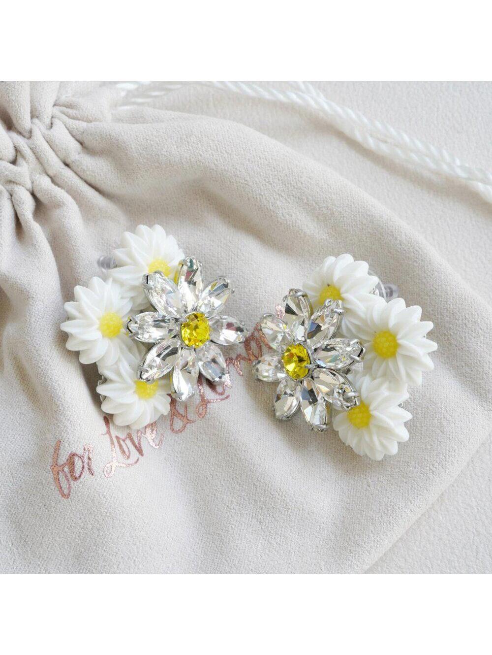 For Love & Lemons Posy Drop Earrings - Picture 2 of 6